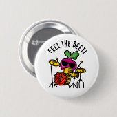 Badge Rond 5 Cm Ressentez La Beet Funny Veggie Pun (Devant & derrière)