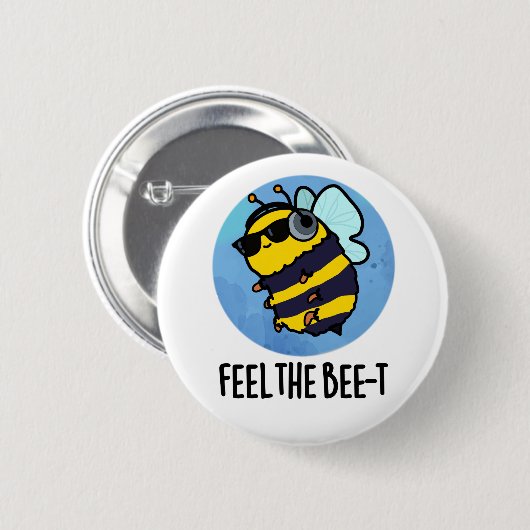 Badge Rond 5 Cm Ressentez Le Jeu D'Abeille Drôle De L'Abeille (Devant & derrière)