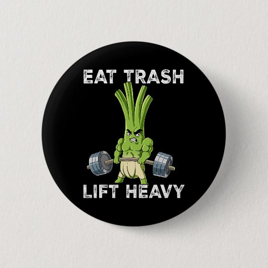 Badge Rond 5 Cm Ressort Onion Gym Entraînement Poids Manger Trash  (Devant)