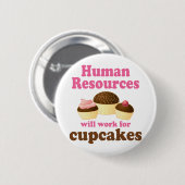Badge Rond 5 Cm Ressources humaines drôles (Devant & derrière)