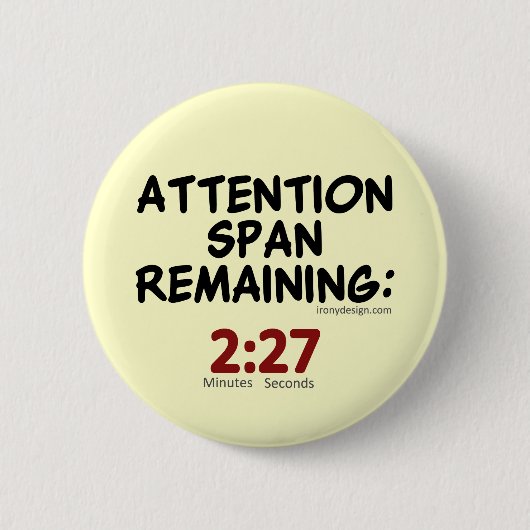 Badge Rond 5 Cm Reste de la période d'attention (beige) (Devant)