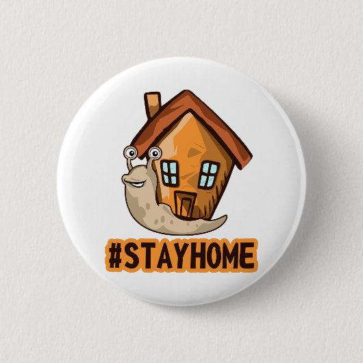 Badge Rond 5 Cm Restez à la maison (Devant)