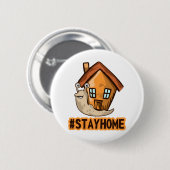 Badge Rond 5 Cm Restez à la maison (Devant & derrière)