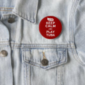 Badge Rond 5 Cm Restez calme et jouez à Tuba (En situation)