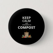 Badge Rond 5 Cm Restez calme et pensez à composer (Devant)