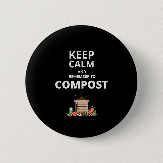 Badge Rond 5 Cm Restez calme et pensez à composer (Devant)