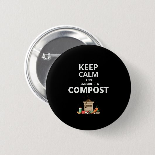 Badge Rond 5 Cm Restez calme et pensez à composer (Devant & derrière)