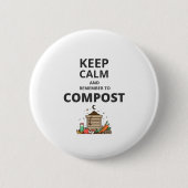 Badge Rond 5 Cm Restez calme et pensez à composer (Devant)