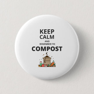 Badge Rond 5 Cm Restez calme et pensez à composer