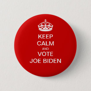 Badge Rond 5 Cm Restez calme et votez Joe Biden