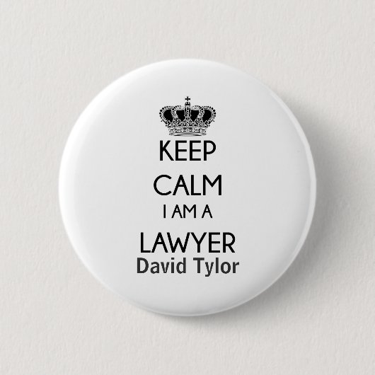 Badge Rond 5 Cm Restez calme, je suis avocat (Devant)