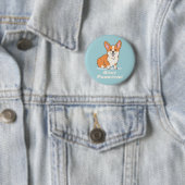 Badge Rond 5 Cm Restez Pawsitive, Restez Positive, Mignonne Chien  (En situation)