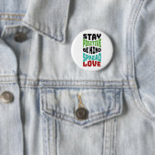 Badge Rond 5 Cm Restez Positif (En situation)