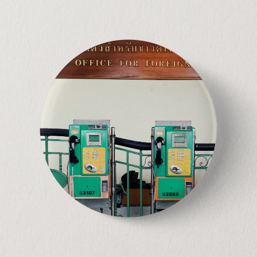 Badge Rond 5 Cm "Restons en contact" (Devant)