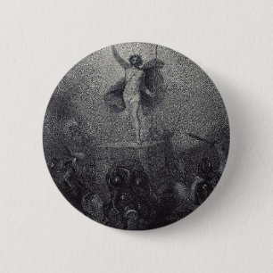 Badge Rond 5 Cm Résurrection de Jésus-Christ