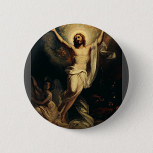 Badge Rond 5 Cm Résurrection du Christ par Robert Wilhelm Ekman
