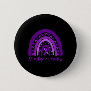 Badge Rond 5 Cm Rétablissement de la dépendance aux drogues arc-en