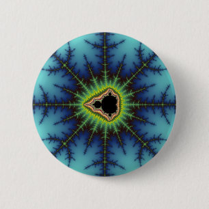 Badge Rond 5 Cm Réticules - fractale