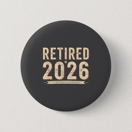Badge Rond 5 Cm Retirement 2026 Countdown Retired Ly Dom  (Devant)