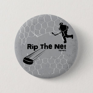 Badge Rond 5 Cm Retirer le torrent Pinback du joueur de hockey sur