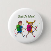 Badge Rond 5 Cm Retour À L'École (Devant)