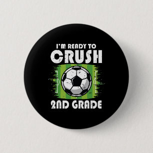 Badge Rond 5 Cm Retour à l'école 1er jour de 2e année garçons foot