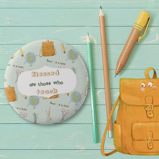 Badge Rond 5 Cm Retour à l'école amis