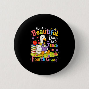 Badge Rond 5 Cm Retour à l'école belle journée pour enseigner en q