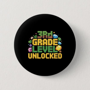 Badge Rond 5 Cm Retour à l'école garçon 3e année joueur jour de la