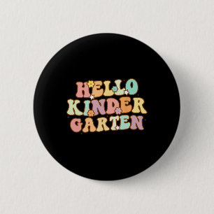 Badge Rond 5 Cm Retour À L'École Hello Kindergarten Pour Enfants B