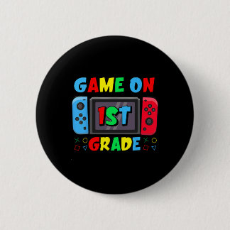 Badge Rond 5 Cm Retour à l'école jeu activé 1re année drôles de ga