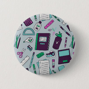 Badge Rond 5 Cm RETOUR À L'ÉCOLE - Palette de joueuse Sheek (LUMIÈ