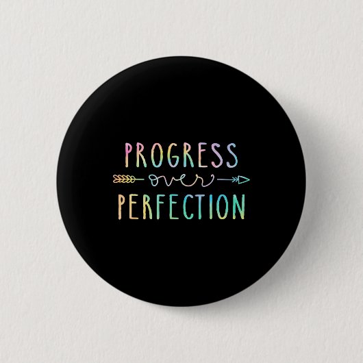 Badge Rond 5 Cm Retour À L'École Progrès Sur La Motivation De La P (Devant)