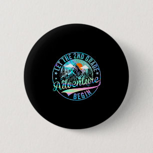 Badge Rond 5 Cm Retour à l'école, que l'aventure de 2e année comme