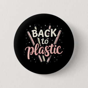 Badge Rond 5 Cm Retour En Plastique