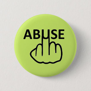 Badge Rond 5 Cm Retourner Abus De Bouton