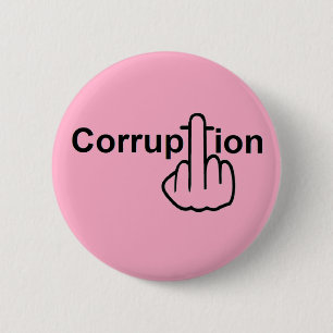 Badge Rond 5 Cm Retourner corruption de bouton
