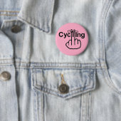 Badge Rond 5 Cm Retourner cyclable bouton (En situation)