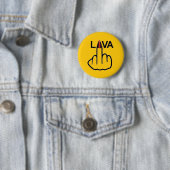 Badge Rond 5 Cm Retourner de lave du bouton (En situation)