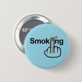 Badge Rond 5 Cm Retourner du bouton Fumer (Devant & derrière)