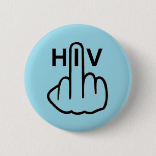 Badge Rond 5 Cm Retourner du bouton VIH