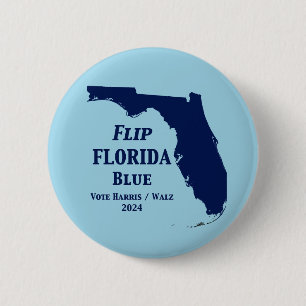 Badge Rond 5 Cm Retourner Florida Blue en 2024