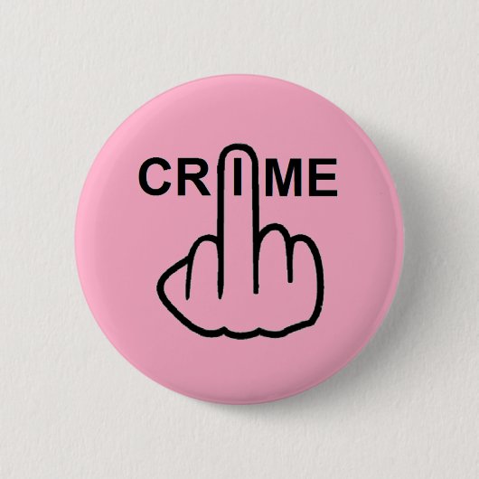 Badge Rond 5 Cm Retourner la criminalité sur les boutons (Devant)