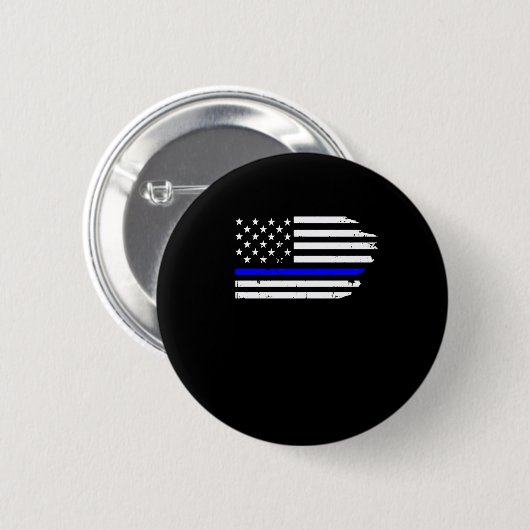 Badge Rond 5 Cm Retourner L'Autocollant Drapeau Bleu (Devant & derrière)