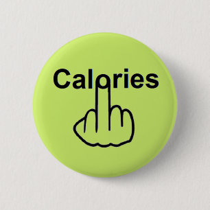 Badge Rond 5 Cm Retourner les calories du bouton