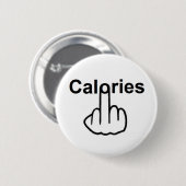 Badge Rond 5 Cm Retourner les calories du bouton (Devant & derrière)