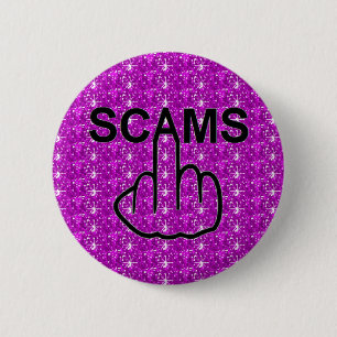 Badge Rond 5 Cm Retourner les scams de bouton