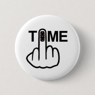 Badge Rond 5 Cm Retourner l'heure du bouton