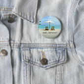 Badge Rond 5 Cm Retraite, détente à la plage (En situation)