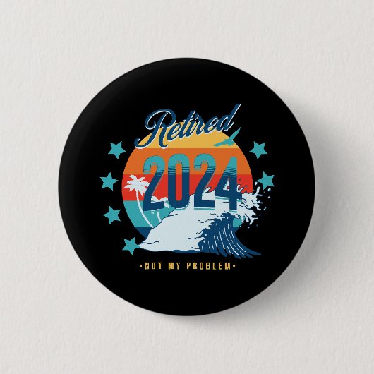 Badge Rond 5 Cm Retraite officielle 2024 (Devant)